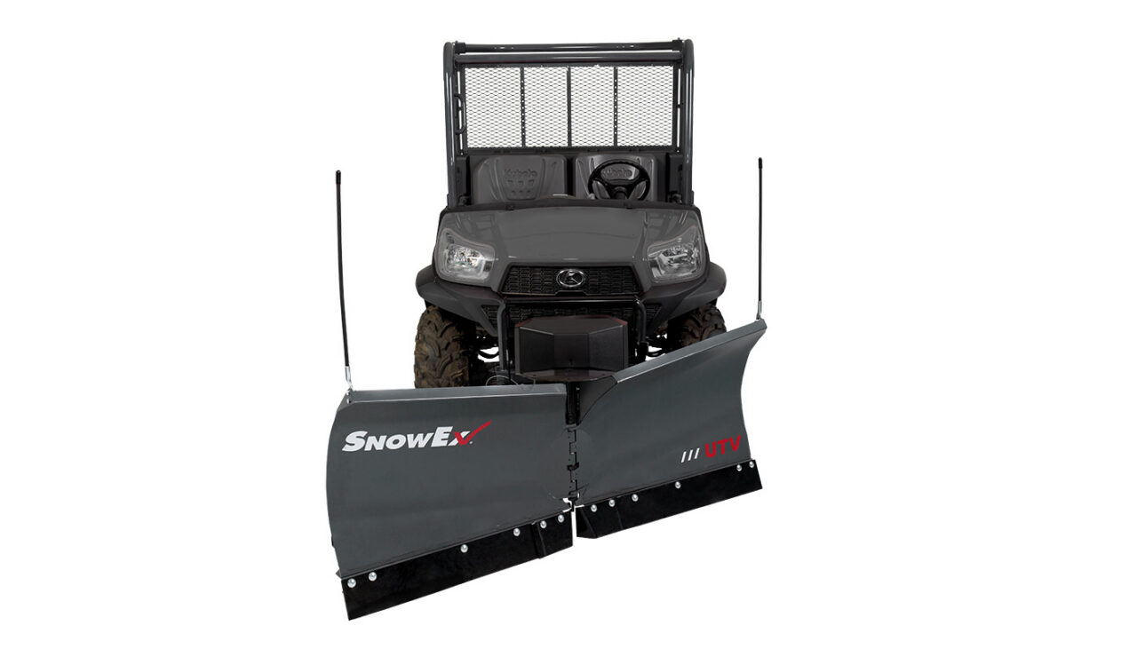 heavy-duty utv v-plow windrow