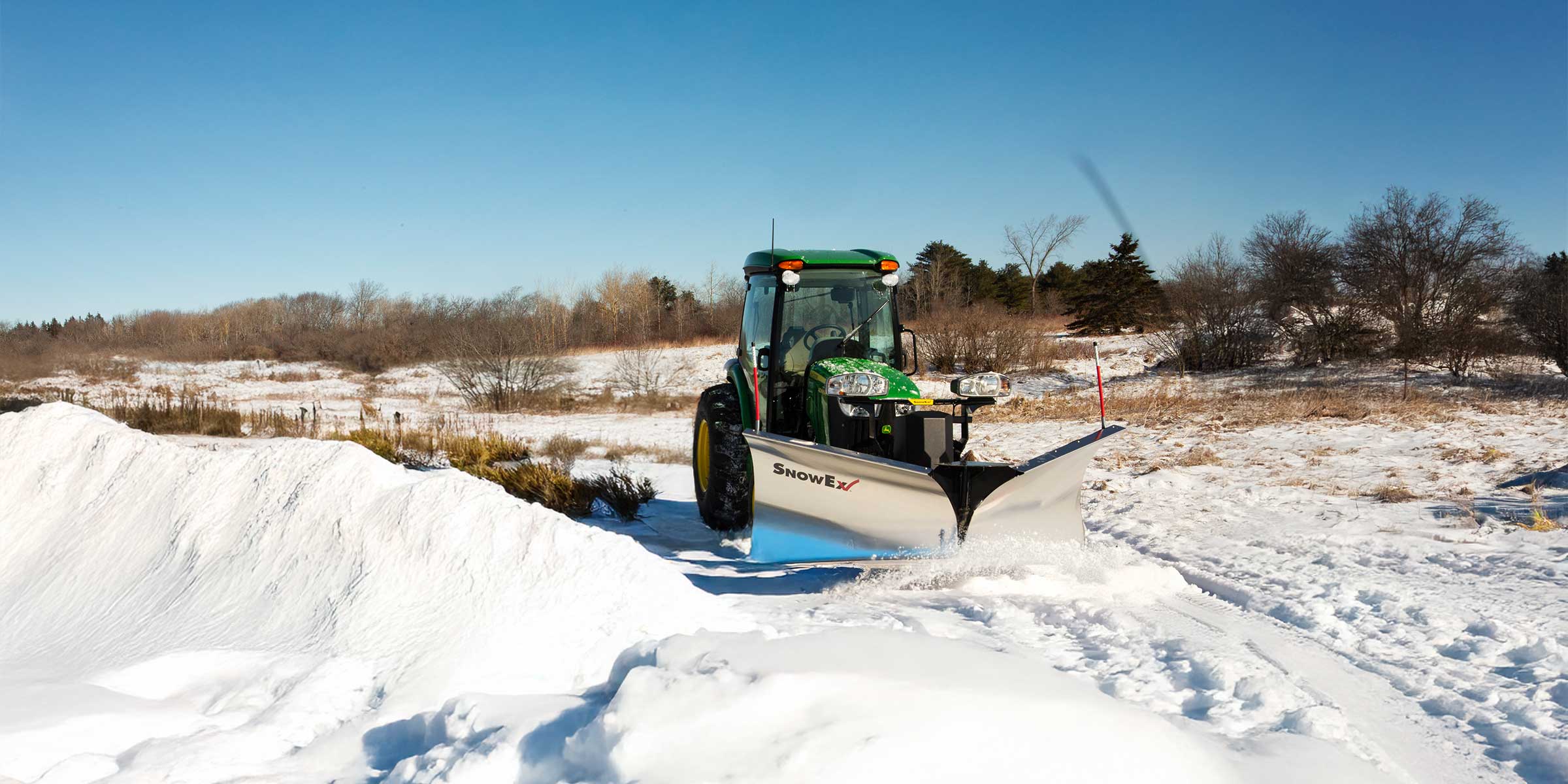 snowex tractor plow setup