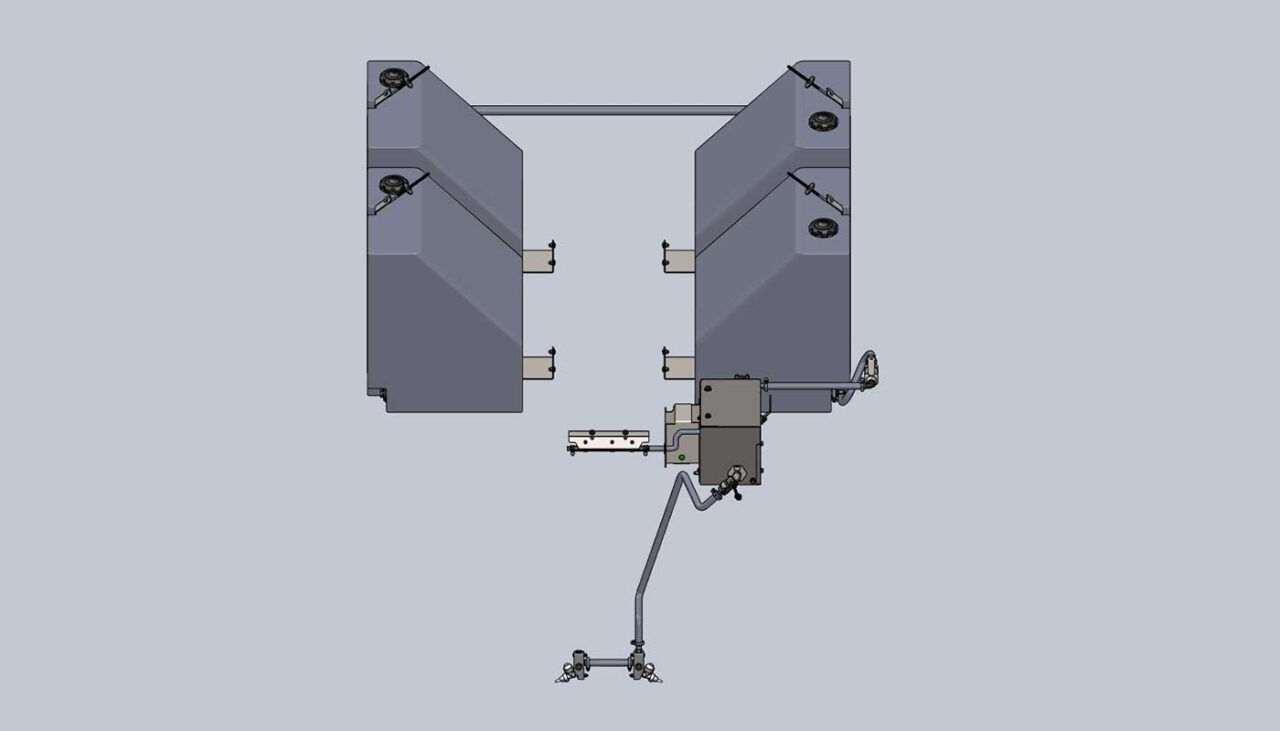 200 gallon configuration for triple threat system