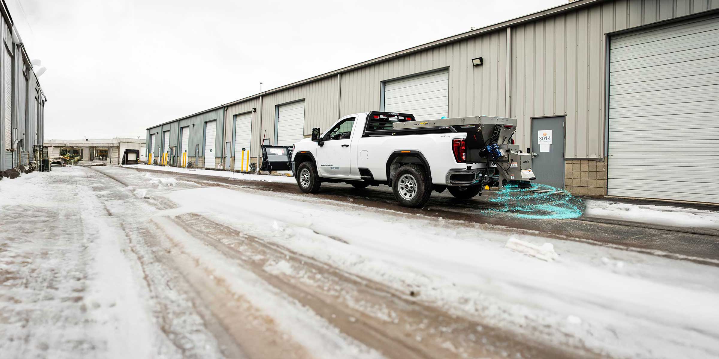 snowex truck setup-plow and spreader